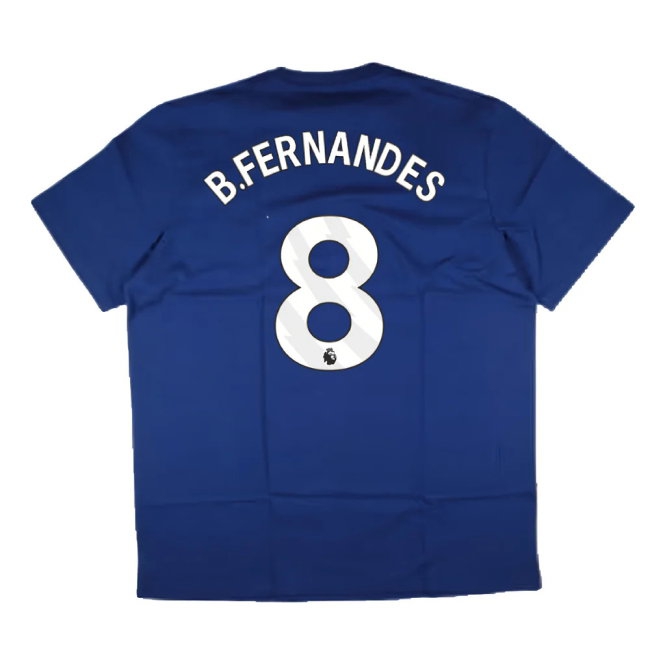 2024-2025 Man Utd Seasonal Tee (Victory Blue) (B.Fernandes 8) — Buy Online