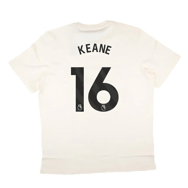 2024-2025 Man Utd SZN Graphic Tee (Cream White) (Keane 16) — Buy Now