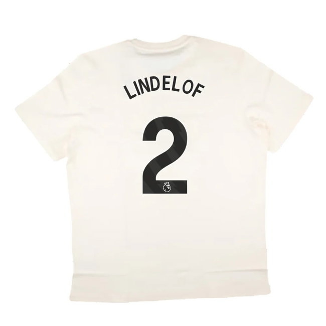 2024-2025 Man Utd SZN Graphic Tee (Cream White) (Lindelof 2) — Buy Now