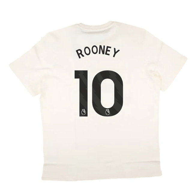 2024-2025 Man Utd SZN Graphic Tee (Cream White) (Rooney 10) — Buy Online