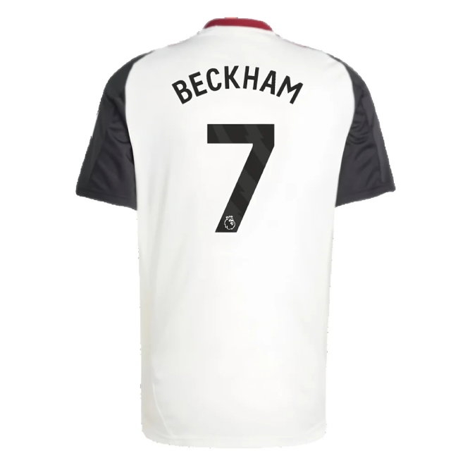 2024-2025 Man Utd Training Jersey (Off White) (Beckham 7) — Shop Now