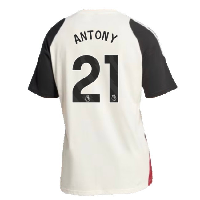 2024-2025 Man Utd Training Tee (Off White) (Antony 21) — Shop Online