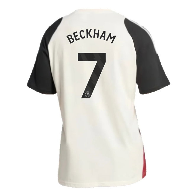 2024-2025 Man Utd Training Tee (Off White) (Beckham 7) — Shop Now