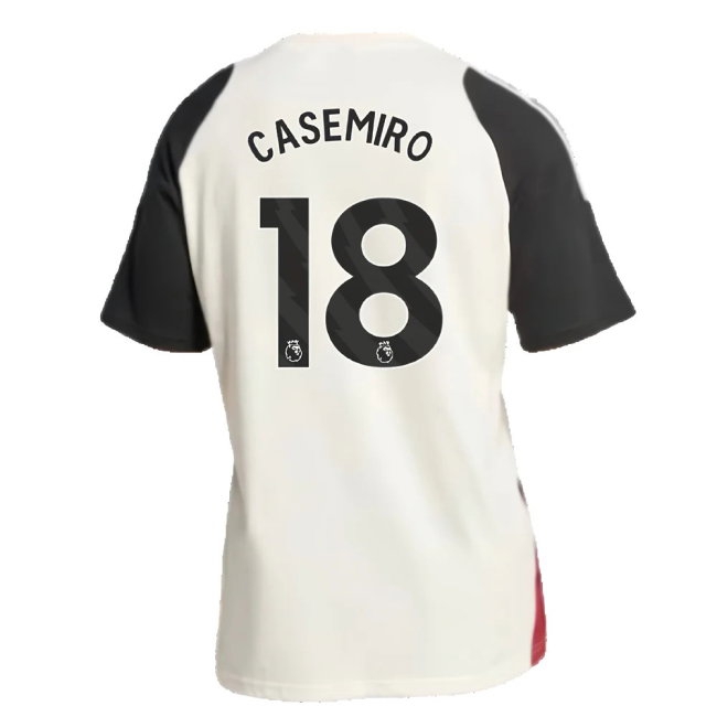 2024-2025 Man Utd Training Tee (Off White) (Casemiro 18) — Buy Now
