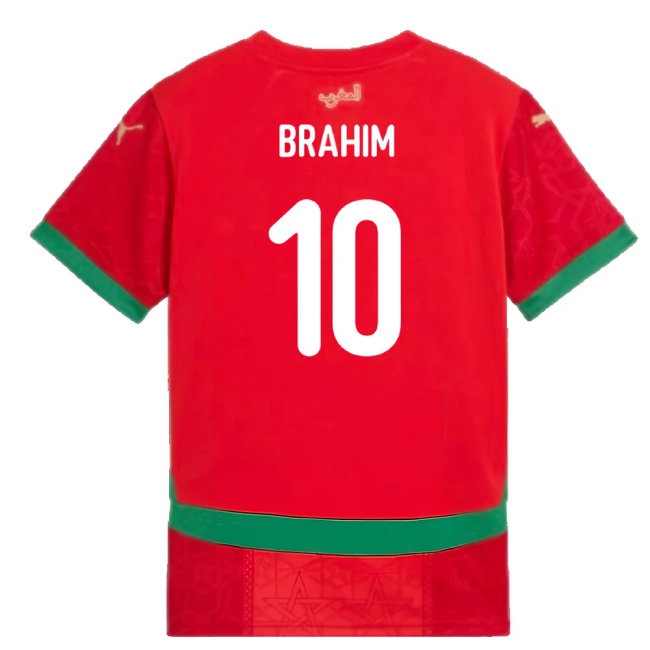 2024-2025 Morocco Home Shirt (Kids) (Brahim 10) — Shop Now