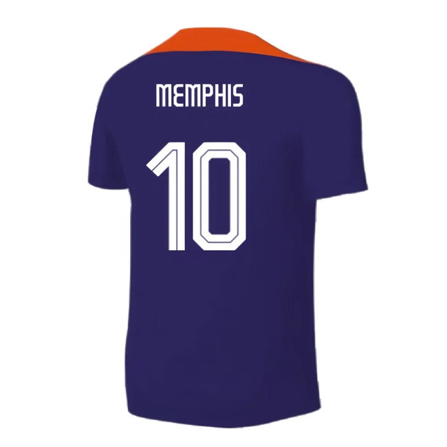 2024-2025 Netherlands Strike Training Shirt (Blue) - Kids (Memphis 10) — Buy Now