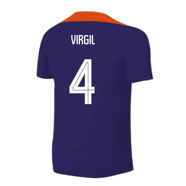 2024-2025 Netherlands Strike Training Shirt (Blue) - Kids (Virgil 4) — Shop Now