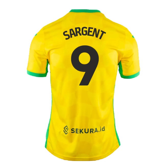 2024-2025 Norwich Home Shirt (Sargent 9) — Buy Now