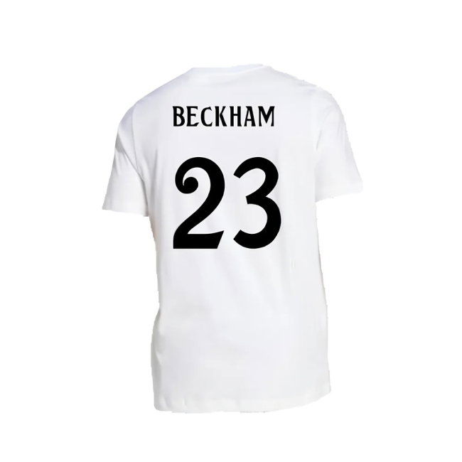 2024-2025 Real Madrid DNA Graphic Tee (White) (Beckham 23) — Shop Online
