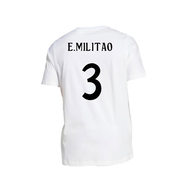 2024-2025 Real Madrid DNA Graphic Tee (White) (E.Militao 3) — Buy Now