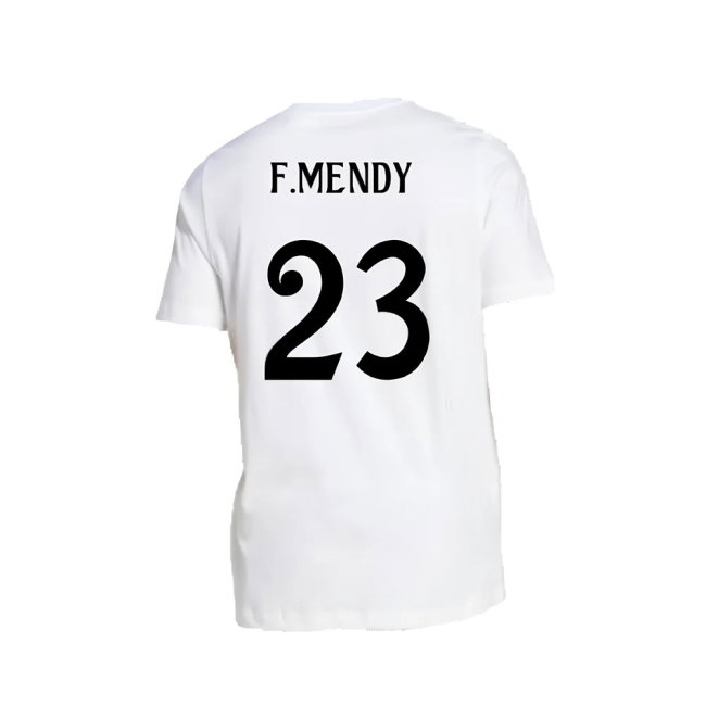 2024-2025 Real Madrid DNA Graphic Tee (White) (F.Mendy 23) — Buy Now