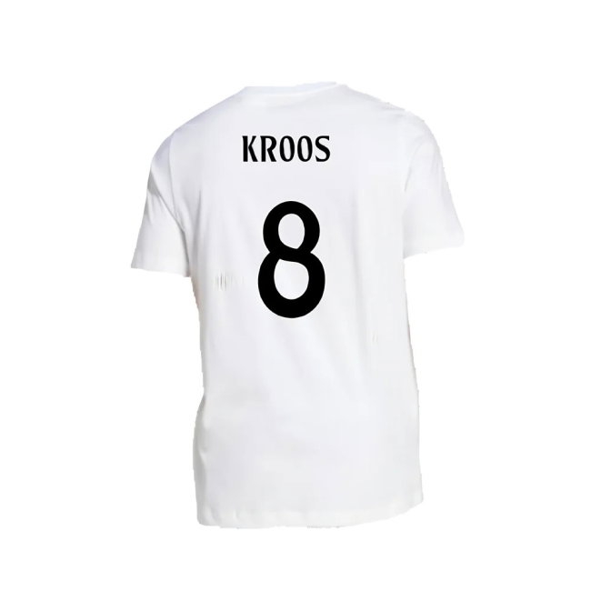 2024-2025 Real Madrid DNA Graphic Tee (White) (Kroos 8) — Shop Now