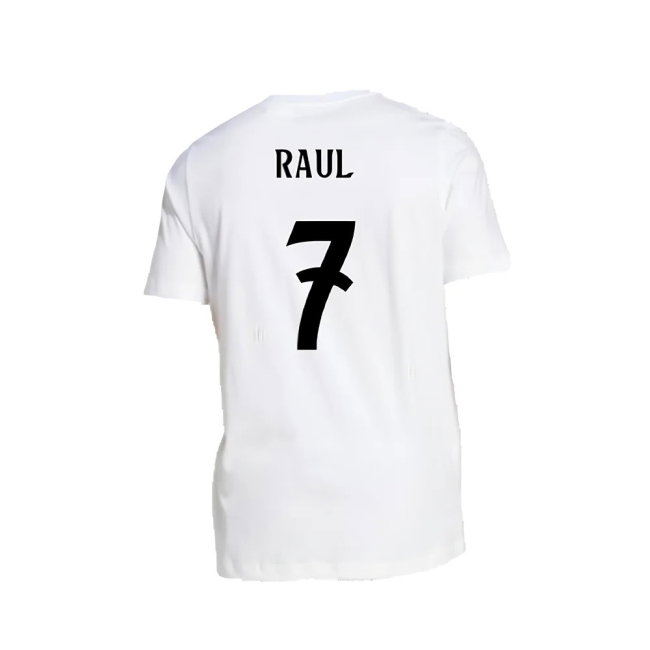 2024-2025 Real Madrid DNA Graphic Tee (White) (Raul 7) — Shop Now