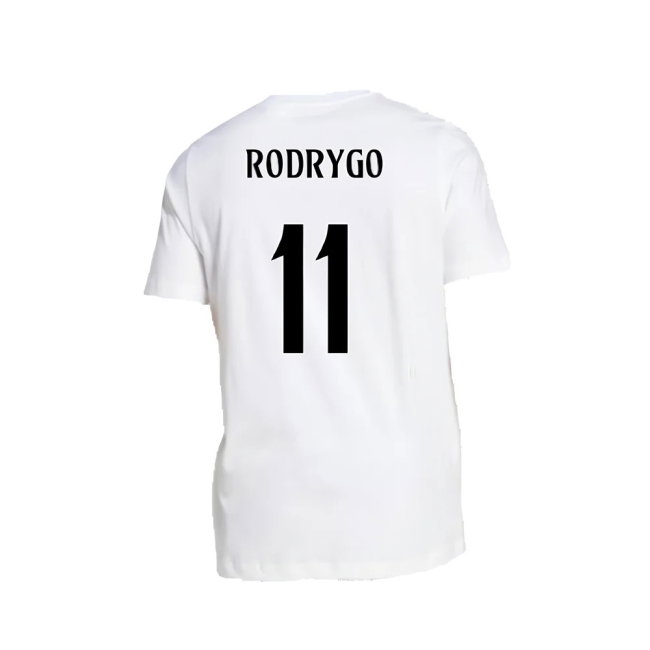 2024-2025 Real Madrid DNA Graphic Tee (White) (Rodrygo 11) — Buy Now