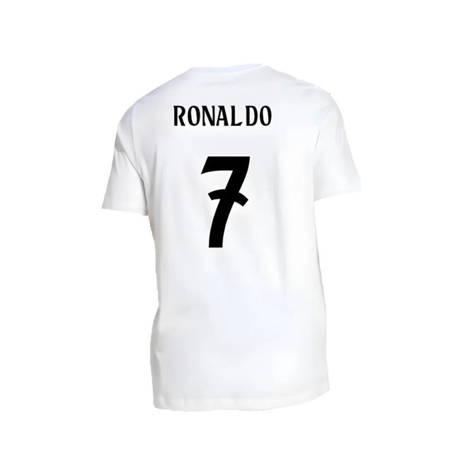 2024-2025 Real Madrid DNA Graphic Tee (White) (Ronaldo 7) — Buy Online