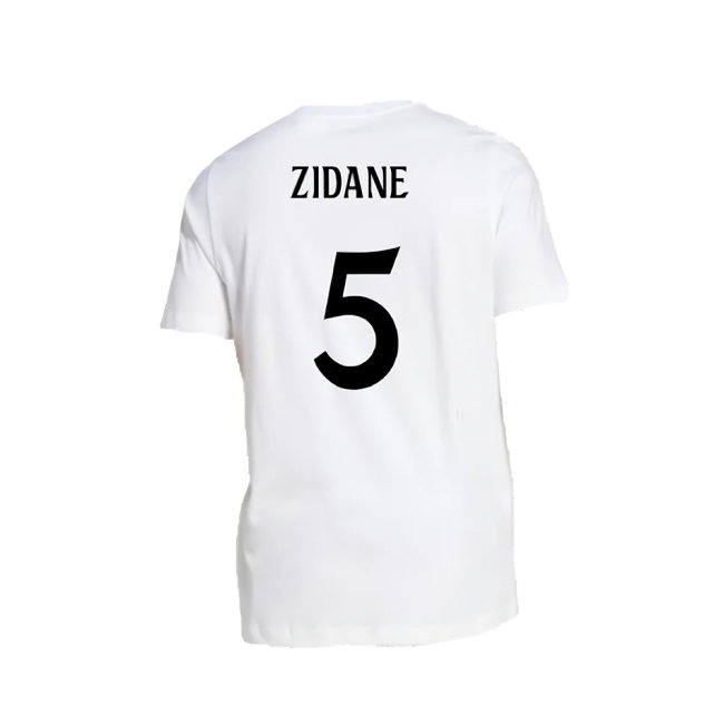 2024-2025 Real Madrid DNA Graphic Tee (White) (Zidane 5) — Buy Online