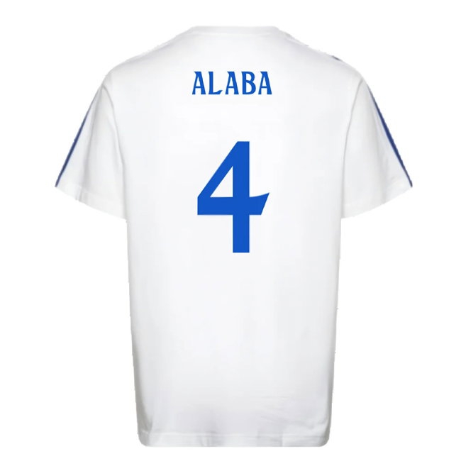 2024-2025 Real Madrid DNA Tee (White) (Alaba 4) — Shop Now