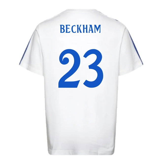 2024-2025 Real Madrid DNA Tee (White) (Beckham 23) — Buy Online
