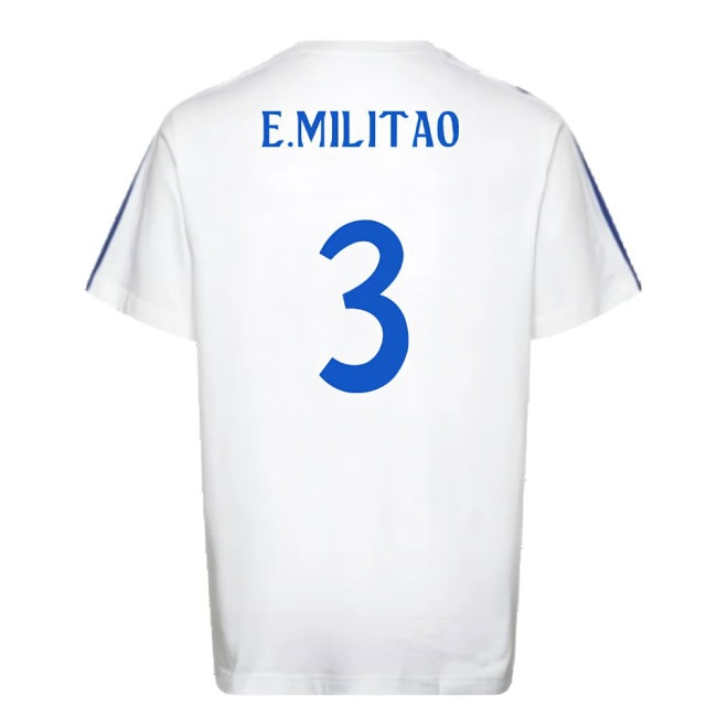 2024-2025 Real Madrid DNA Tee (White) (E.Militao 3) — Shop Now