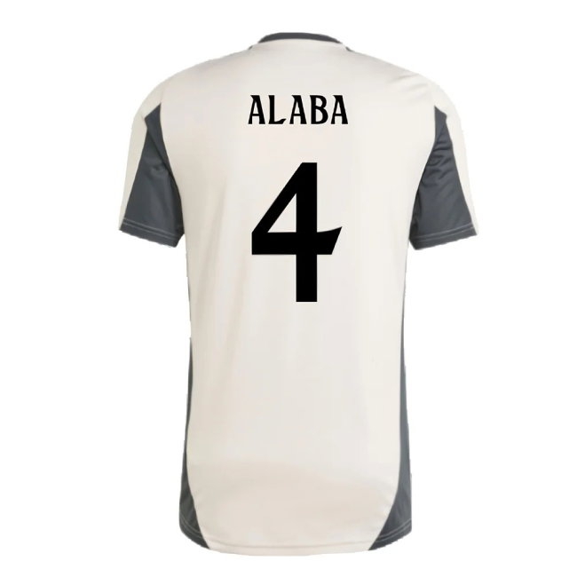 2024-2025 Real Madrid EU Training Jersey (Putty Mauve) (Alaba 4) — Buy Online
