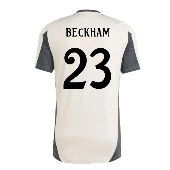 2024-2025 Real Madrid EU Training Jersey (Putty Mauve) (Beckham 23) — Buy Online