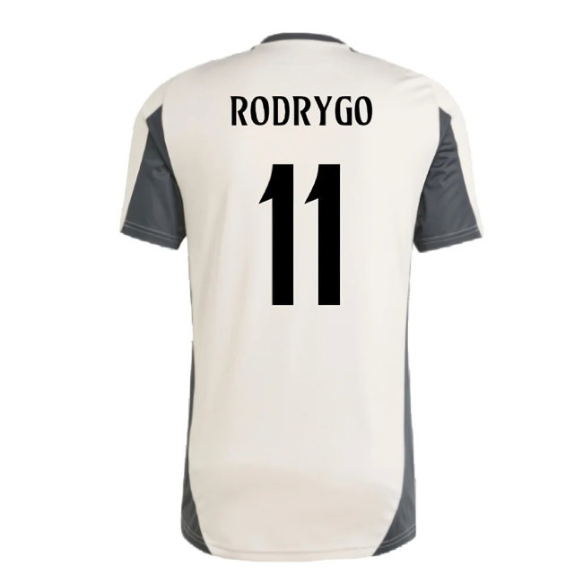 2024-2025 Real Madrid EU Training Jersey (Putty Mauve) (Rodrygo 11) — Shop Online