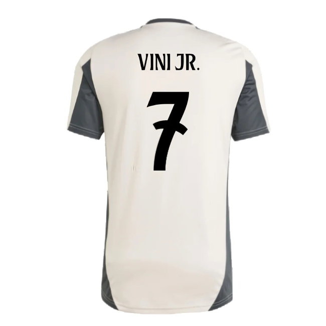 2024-2025 Real Madrid EU Training Jersey (Putty Mauve) (Vini Jr. 7) — Buy Online