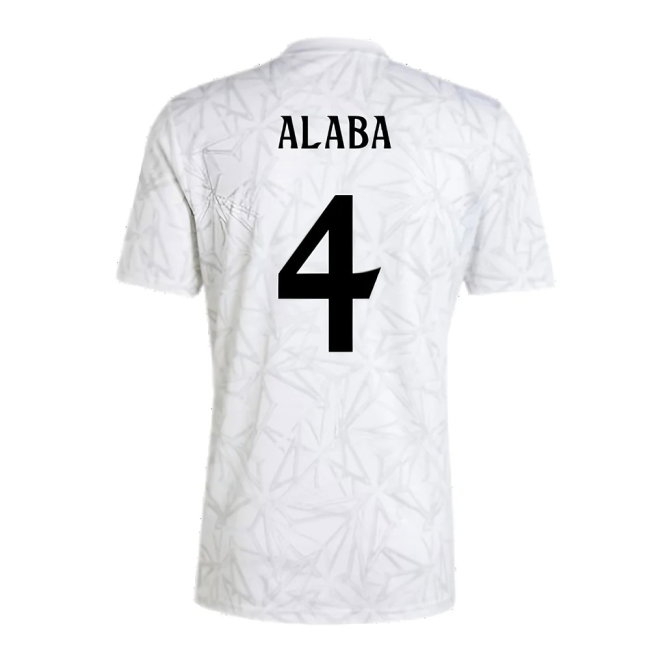2024-2025 Real Madrid Pre-Match Shirt (White) (Alaba 4) — Buy Online