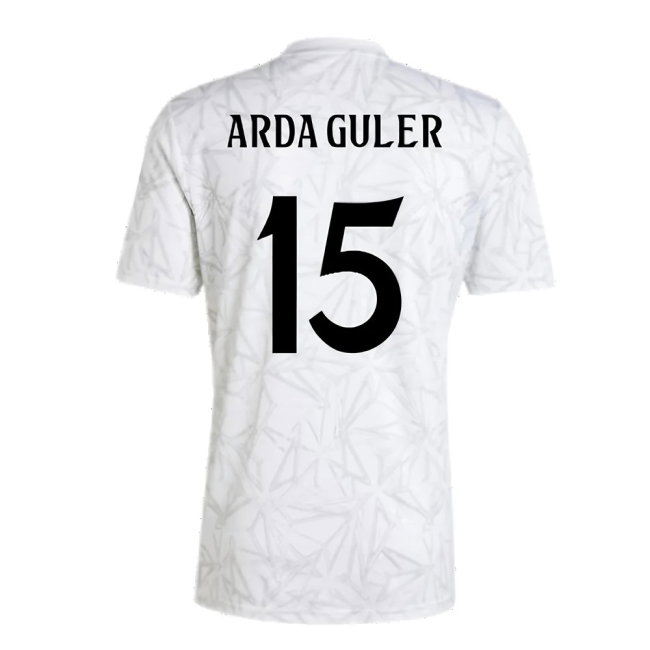2024-2025 Real Madrid Pre-Match Shirt (White) (Arda Guler 15) — Buy Now