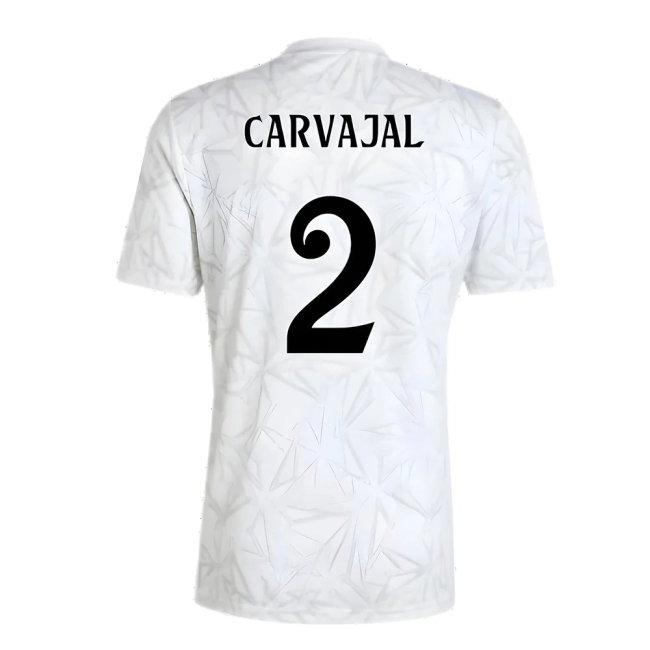2024-2025 Real Madrid Pre-Match Shirt (White) (Carvajal 2) — Shop Online