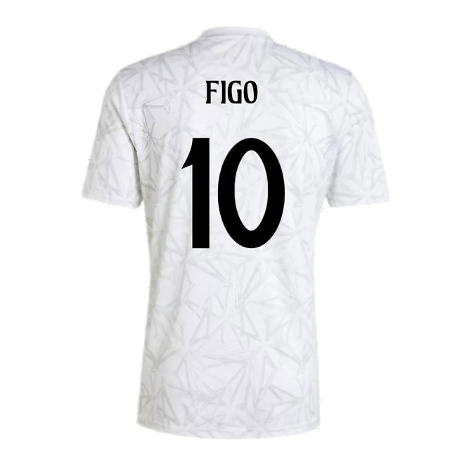 2024-2025 Real Madrid Pre-Match Shirt (White) (Figo 10) — Shop Online