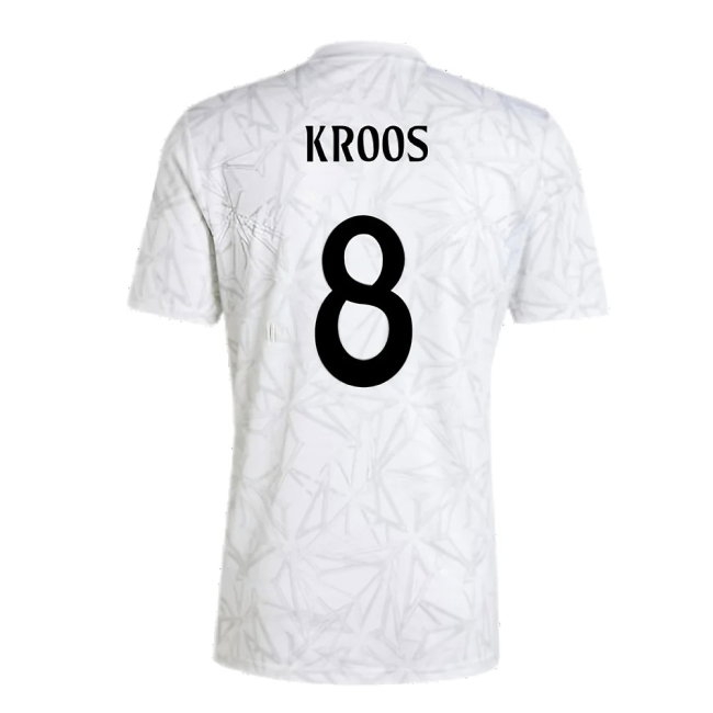 2024-2025 Real Madrid Pre-Match Shirt (White) (Kroos 8) — Shop Now