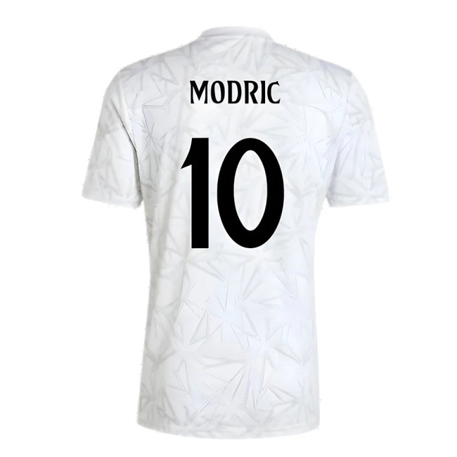 2024-2025 Real Madrid Pre-Match Shirt (White) (Modric 10) — Shop Online