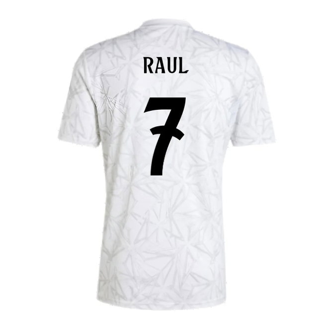 2024-2025 Real Madrid Pre-Match Shirt (White) (Raul 7) — Shop Now