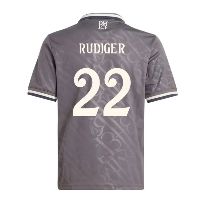 2024-2025 Real Madrid Third Shirt (Kids) (Rudiger 22) — Buy Now