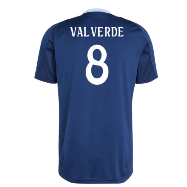 2024-2025 Real Madrid Training Jersey (Navy) (Valverde 8) — Buy Online