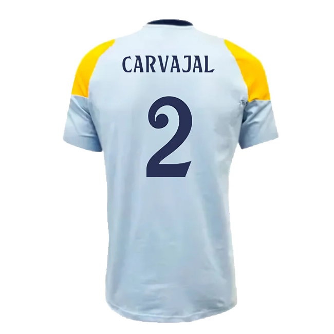2024-2025 Real Madrid Training Tee (Glow Blue) (Carvajal 2) — Buy Now