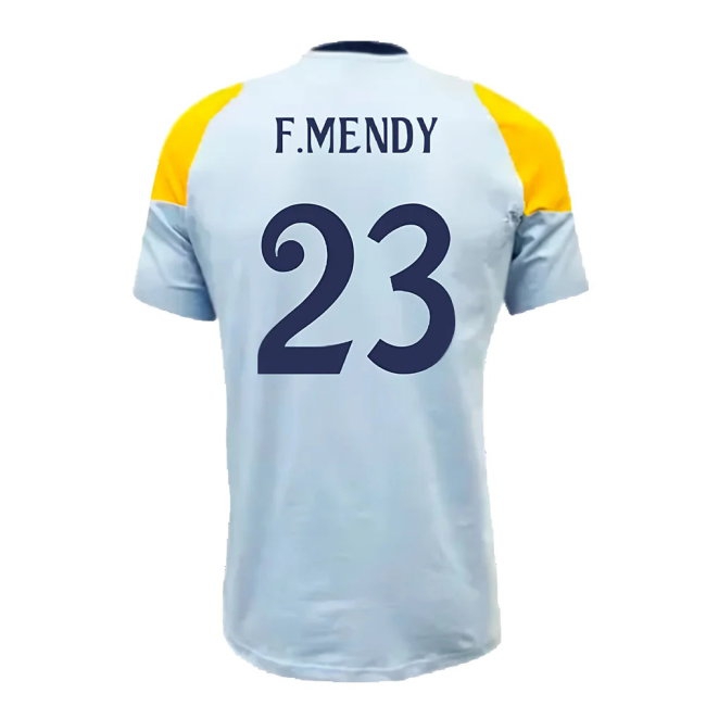 2024-2025 Real Madrid Training Tee (Glow Blue) (F.Mendy 23) — Shop Now