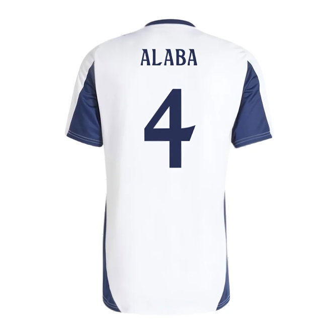 2024-2025 Real Madrid Training Tee (White) (Alaba 4) — Buy Now