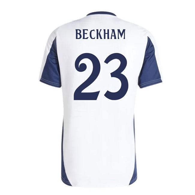 2024-2025 Real Madrid Training Tee (White) (Beckham 23) — Shop Online