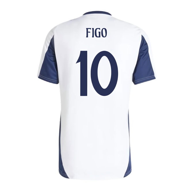 2024-2025 Real Madrid Training Tee (White) (Figo 10) — Shop Now
