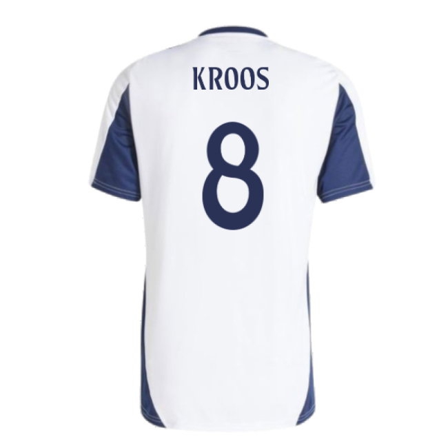 2024-2025 Real Madrid Training Tee (White) (Kroos 8) — Shop Online