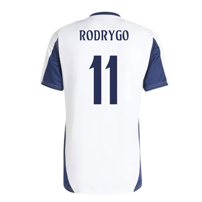 2024-2025 Real Madrid Training Tee (White) (Rodrygo 11) — Buy Now