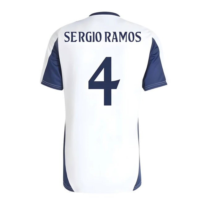 2024-2025 Real Madrid Training Tee (White) (Sergio Ramos 4) — Shop Online