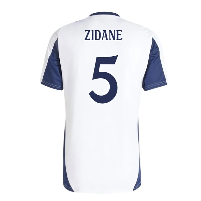 2024-2025 Real Madrid Training Tee (White) (Zidane 5) — Shop Online