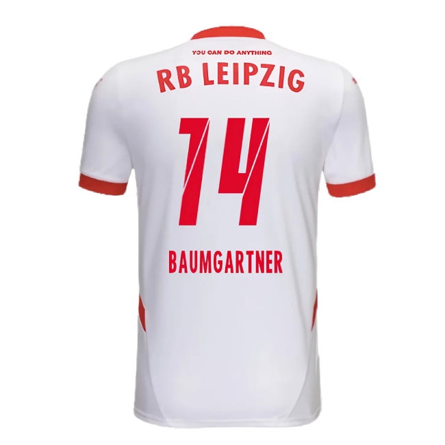 2024-2025 Red Bull Leipzig Home Shirt (Baumgartner 14) — Shop Now