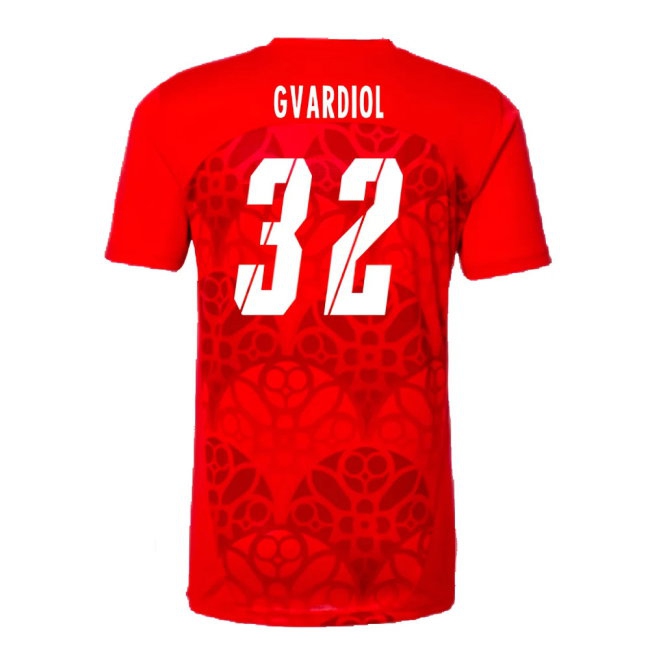 2024-2025 Red Bull Leipzig Pre-Match Shirt (Red) (Gvardiol 32) — Buy Now