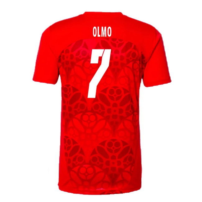 2024-2025 Red Bull Leipzig Pre-Match Shirt (Red) (Olmo 7) — Shop Online
