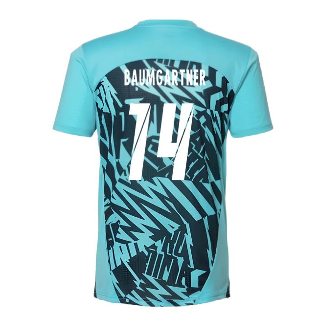 2024-2025 Red Bull Leipzig Pre-Match SS Shirt (Aqua) (Baumgartner 14) — Shop Now