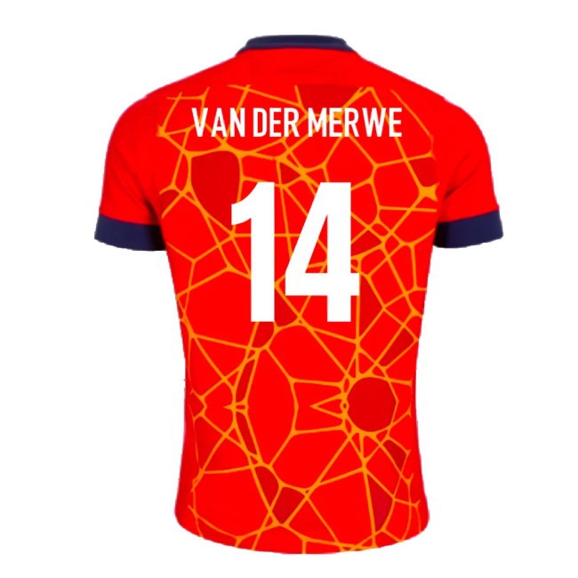 2024-2025 Scotland Rugby Training Jersey (Red) (Van Der Merwe 14) — Shop Online